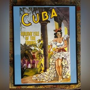 Framed Cuba print